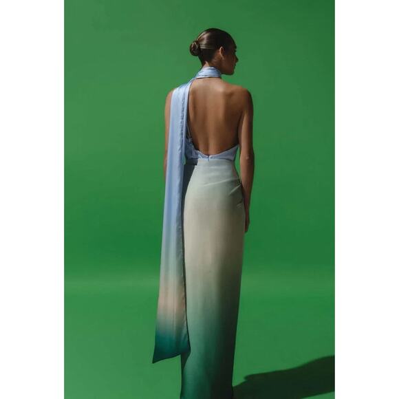 BAOBAB Lora Layered Wrap Maxi Dress Color Algae Small - Picture 3 of 4